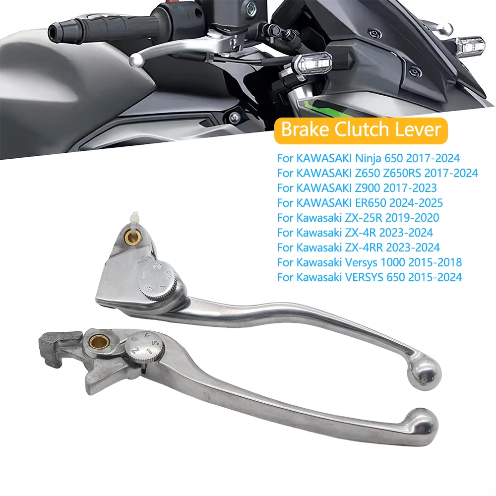 Image of Für Kawasaki Ninja 650 Z650 Z900 ER650 ZX-25R ZX-4R ZX-4RR Versys 650 1000 Motorrad Zubehör CNC Bremse Kupplung Hebel Set