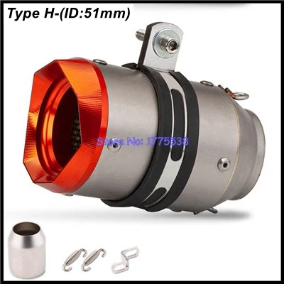 51mm 60mm Universal Motorcycle Exhaust Escape Moto Muffler for KTM RC 125 250 390 DUKE Z900 S1000RR CBR1000 MT09 MT07 Tmax530 R3 image 3