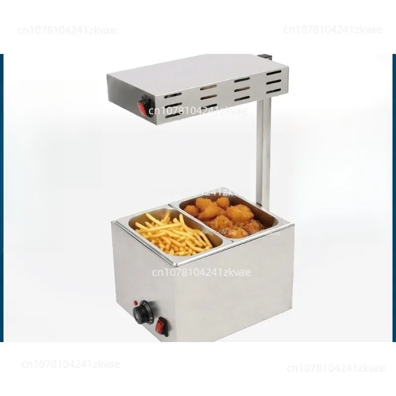 Heating lamp French fries fried chicken large capacity popcorn  commercial stainless steel French fries heating machine