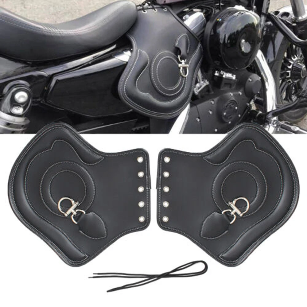 Motorrad Universal Schwarz Leder Wärme Sattel Schild Deflektor Für Harley Sportster Touring Softail Breakout Dyna Honda Yamaha
