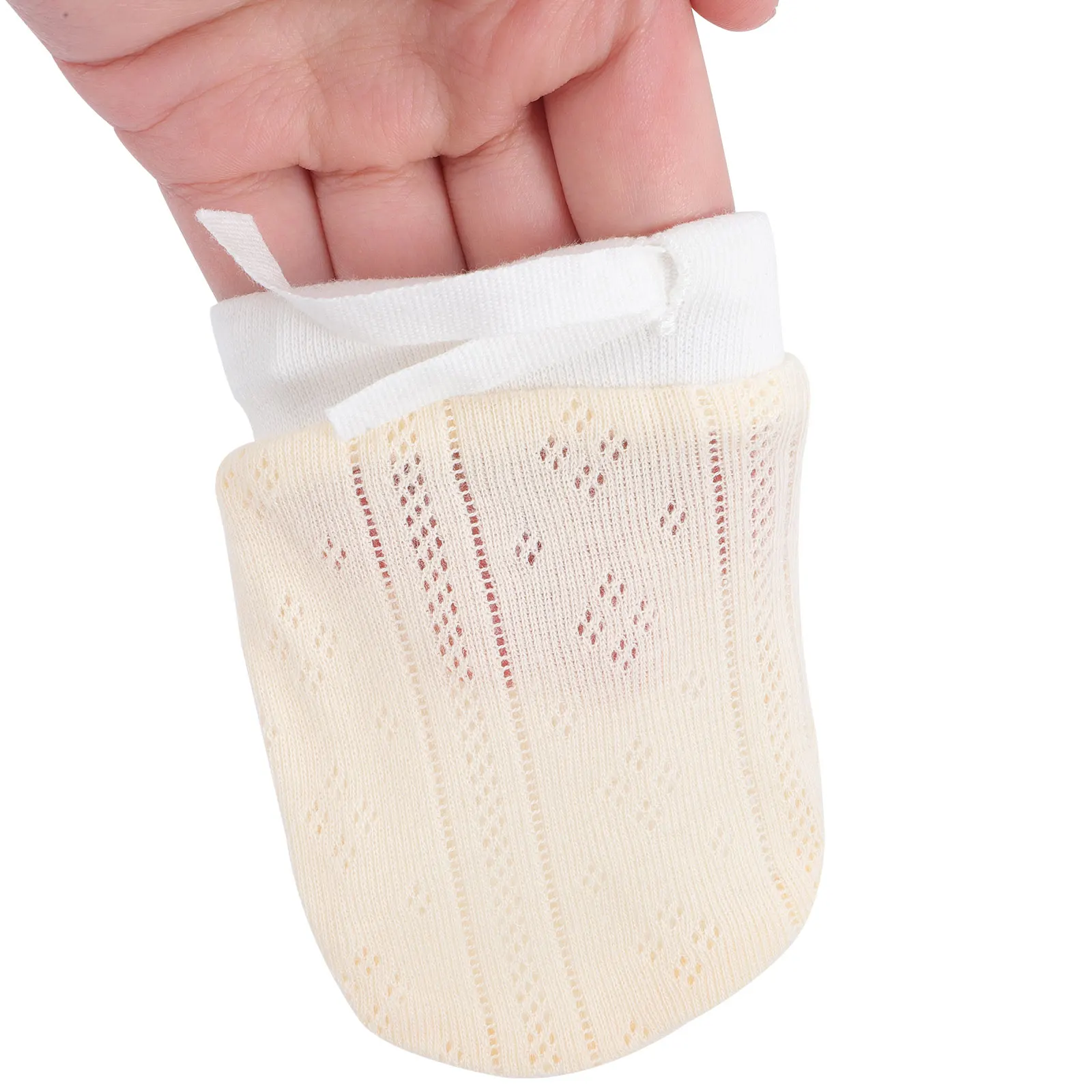 

3 Pairs Anti Scratch Baby Gloves 0-6 Months Infant Fingers Guard No Scratch Mittens Newborn Thumb Sucking Stop Winter Summer