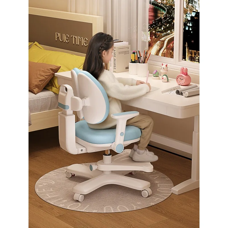 Children's liftable adjustable chair, special chair for primary school students to correct sitting posture at home, desk back se