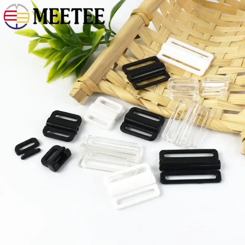 20/50Sets Plastic Buckles For Underware Bra Strap Connector Clip Clasp Bikini Swimwear Adjust Buckle DIY Sewing Accessories