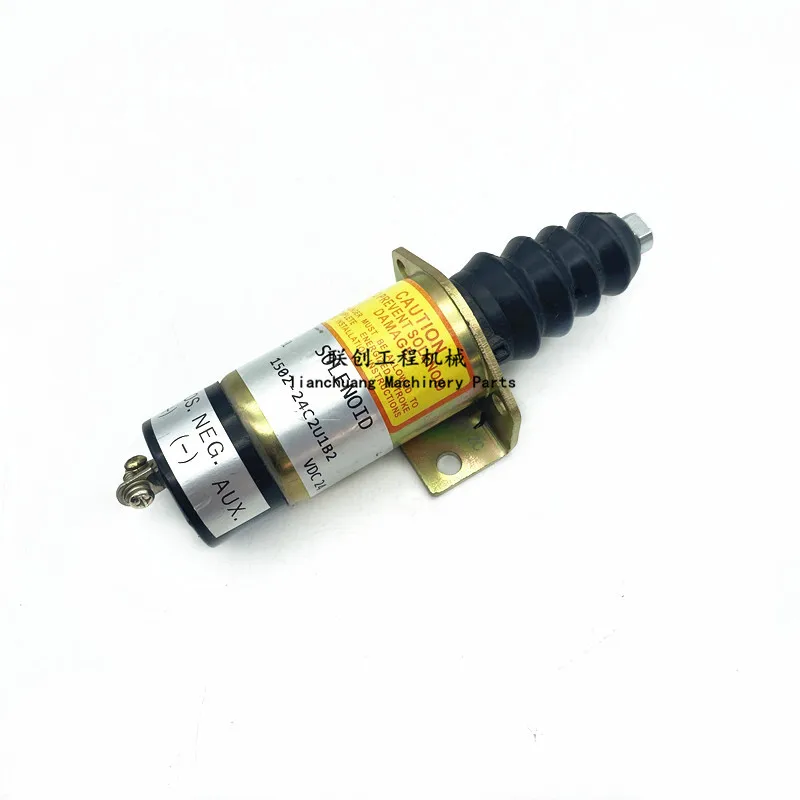 For Kubota KX Stall solenoid valve 1502-12C2U1B2 Flame extinguisher switch parking oil cut-off fire extinguishe