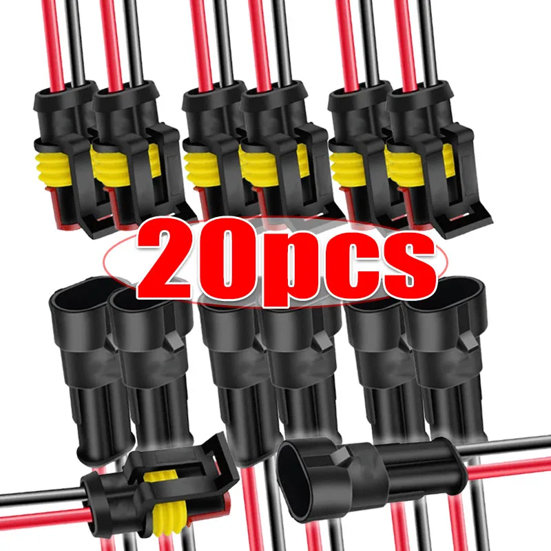 

Waterproof Car Wire Connector 14.5cm Flame-Retardant Nylon Plug for Motorcycle Truck Boat Marine ATV Auto Electrical Connection