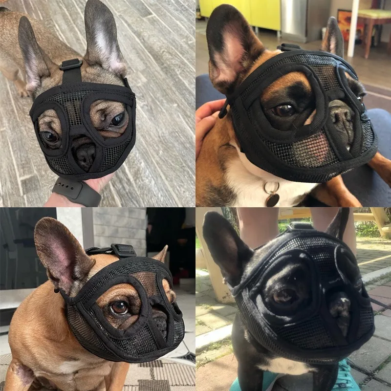 

Premium Quality, Comfortable, and Effective Adjustable French Bulldog Anti-Barking Muzzle - Durable and Safe Fit Breathable Trai