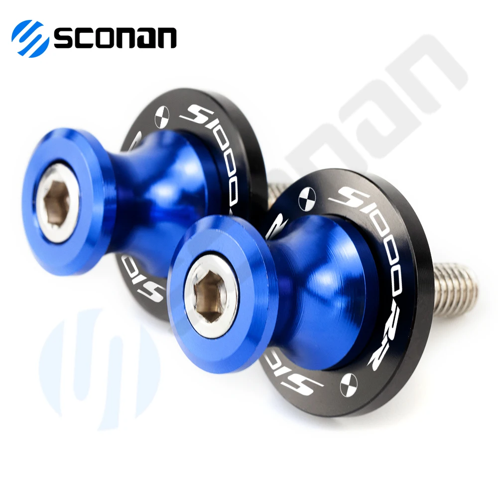 สําหรับ BMW S1000RR HP4 S 1000 RR S1000 RR/R S1000R 8MM รถจักรยานยนต์ CNC Swingarm Spools Sliders Swing ARM spools sllider ฝาครอบ ﻿