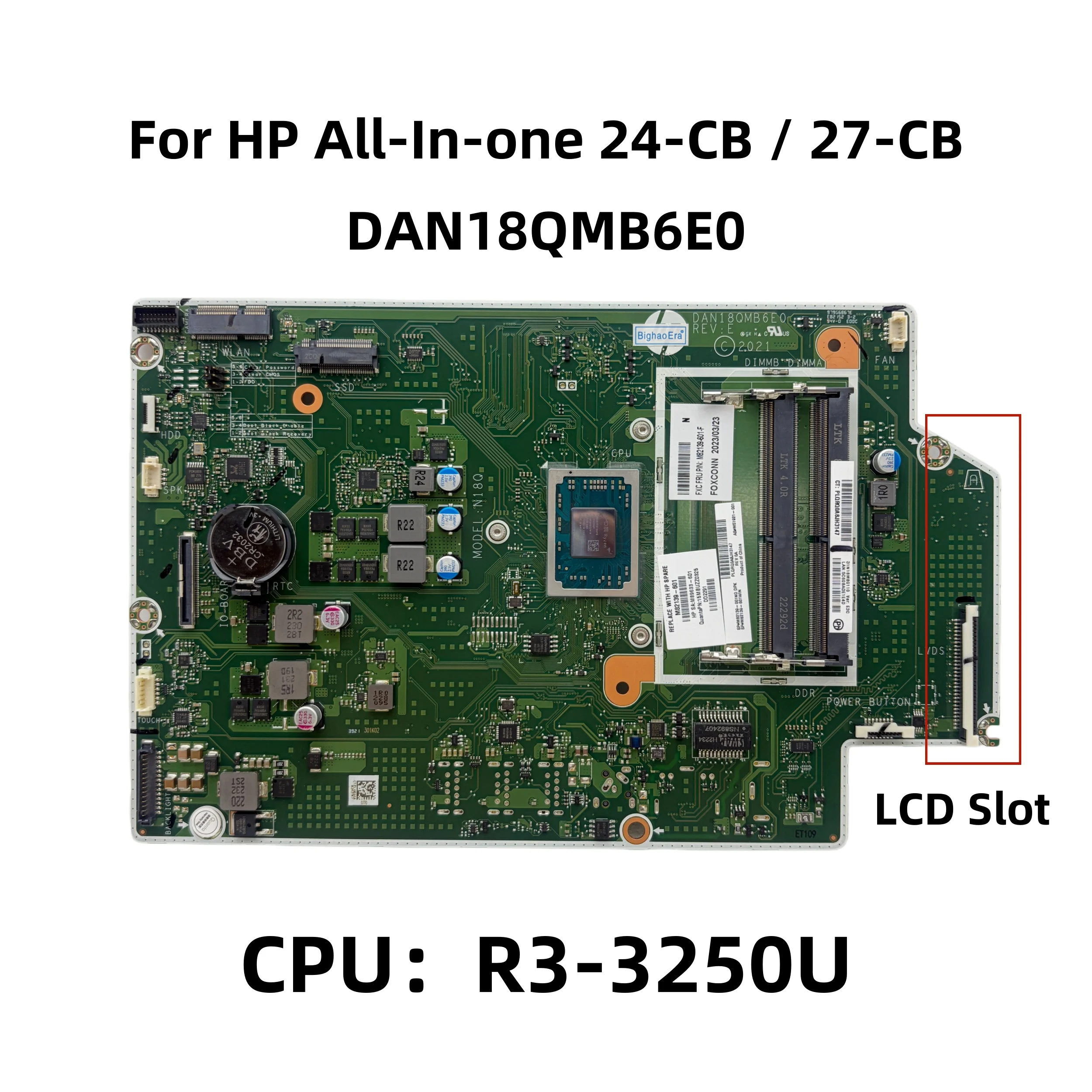 Placa Base para HP All-In-One 24-CB 27-CB 205 G8 con CPU R3-3250U R3-5425U DDR4 DAN18QMB6E0 DAN18PMB6E0 DAN18MB16B0 100% Nueva