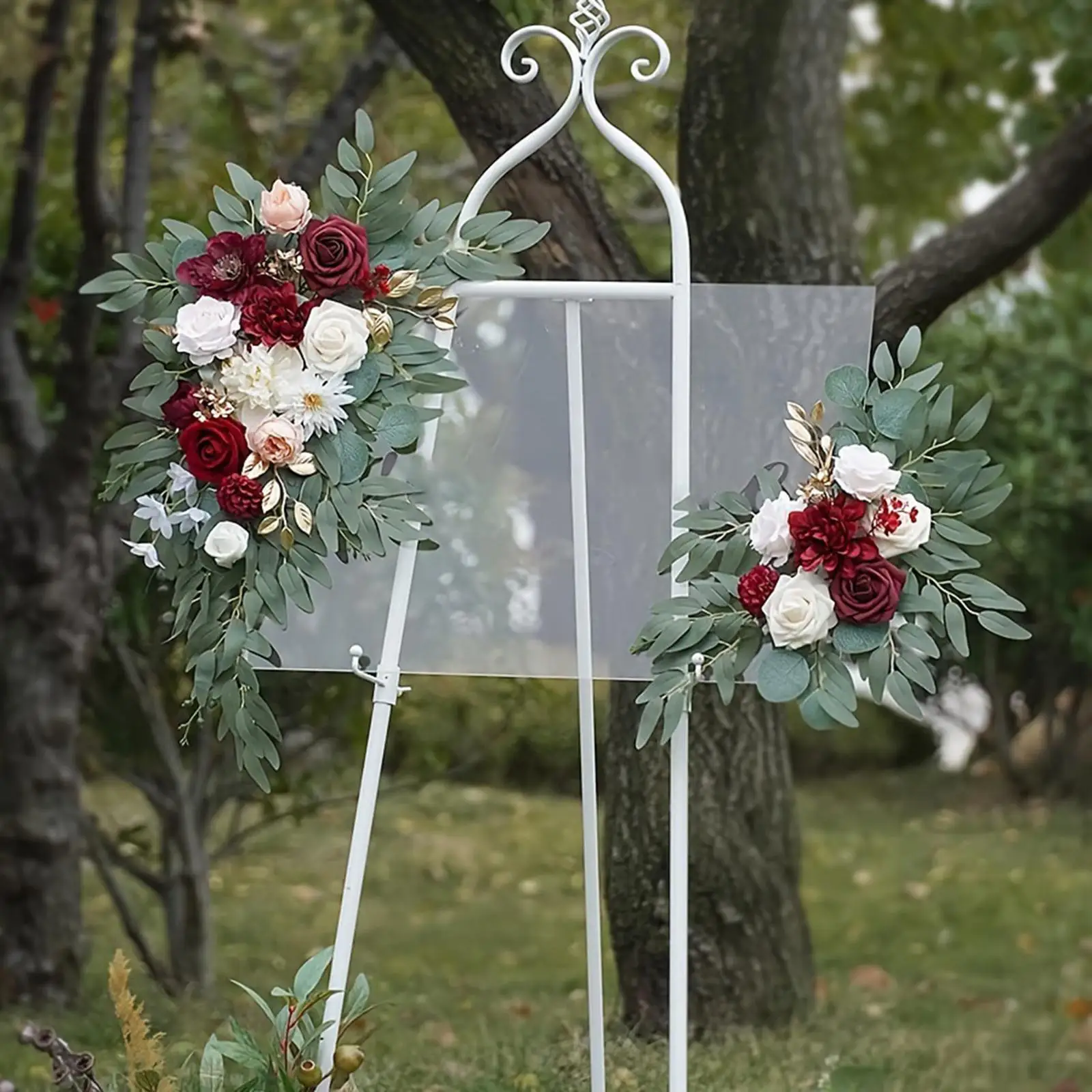 Silk Flower Decorative Arch Flowers Multicolor Arrangement Garland for Wedding Backdrop Table Runner Events