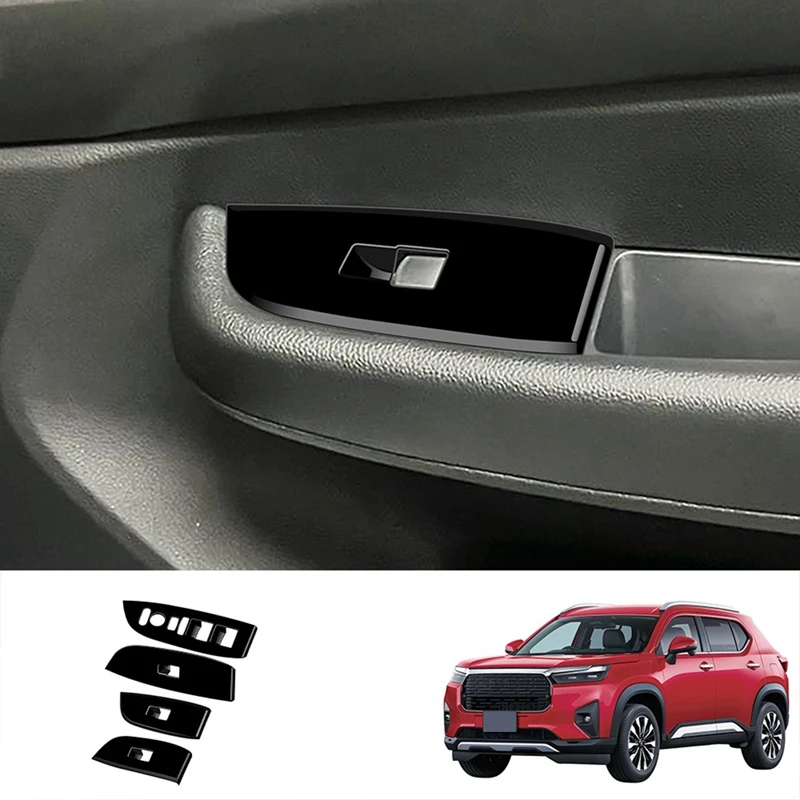 Car Window Glass Lift Switch Button Panel Cover Trim Sticker For Honda WRV 2024 Japanese Version RHD