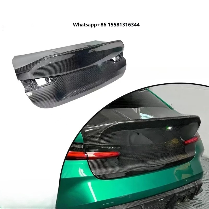 CSL Style Dry Carbon Fiber Luggage for  G82  M4 Car Trunk Lid Replacement Installation Trunk Body Kit