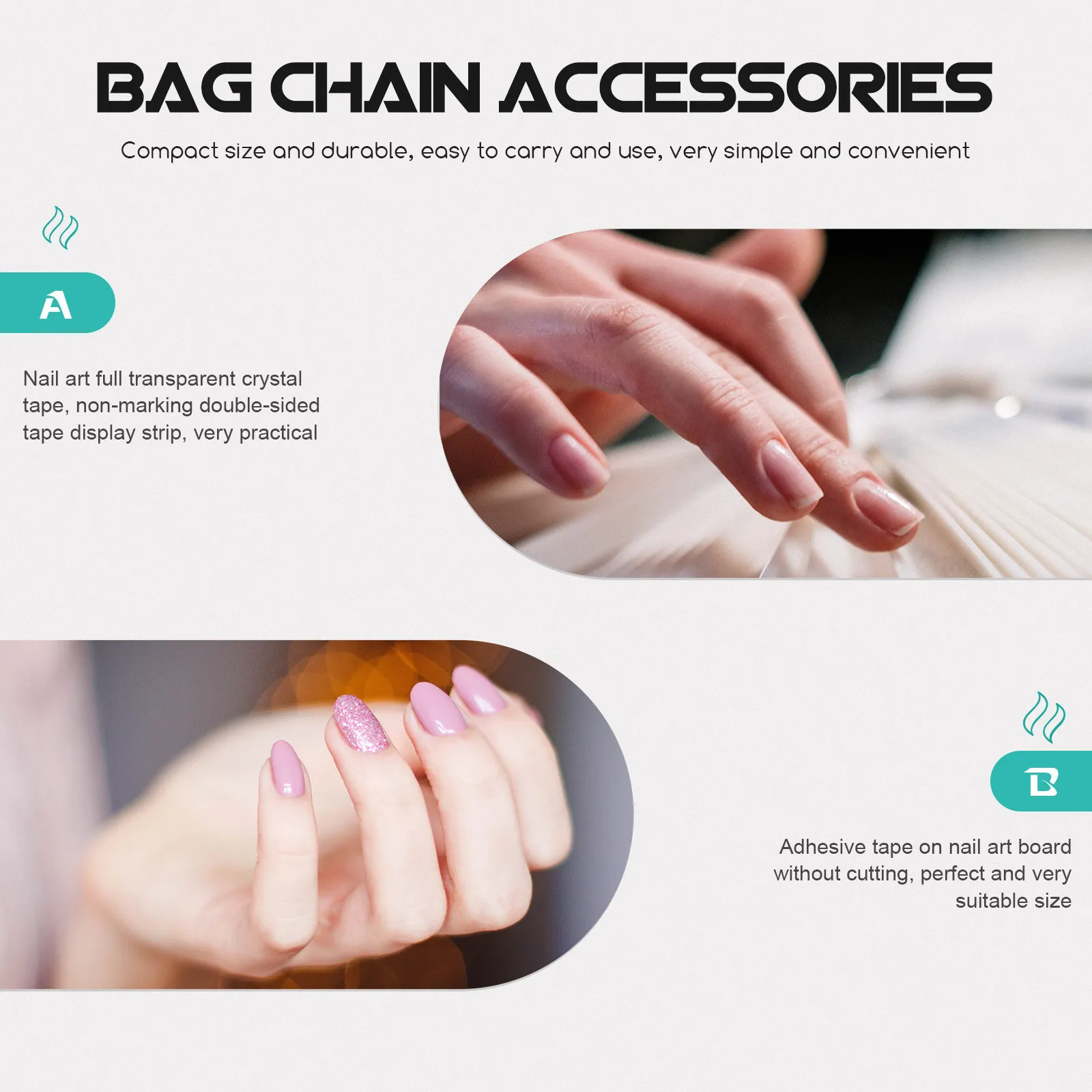 

5 комплектов двусторонней клейкой ленты для демонстрации ногтей, прозрачная, для маникюра, для профессионального салона и домашнего использования