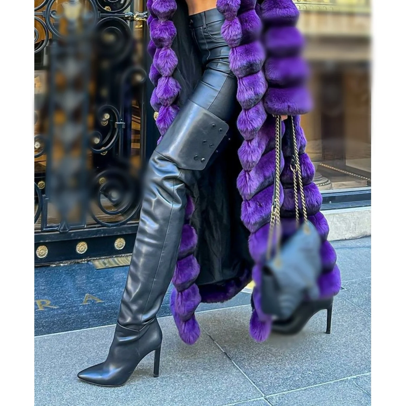 Solid Over Knee High Matte Leather Boots Thin High Heel Fashion Cool Sexy Summer Casual Big Size Woman Shoes Zapatillas Mujer
