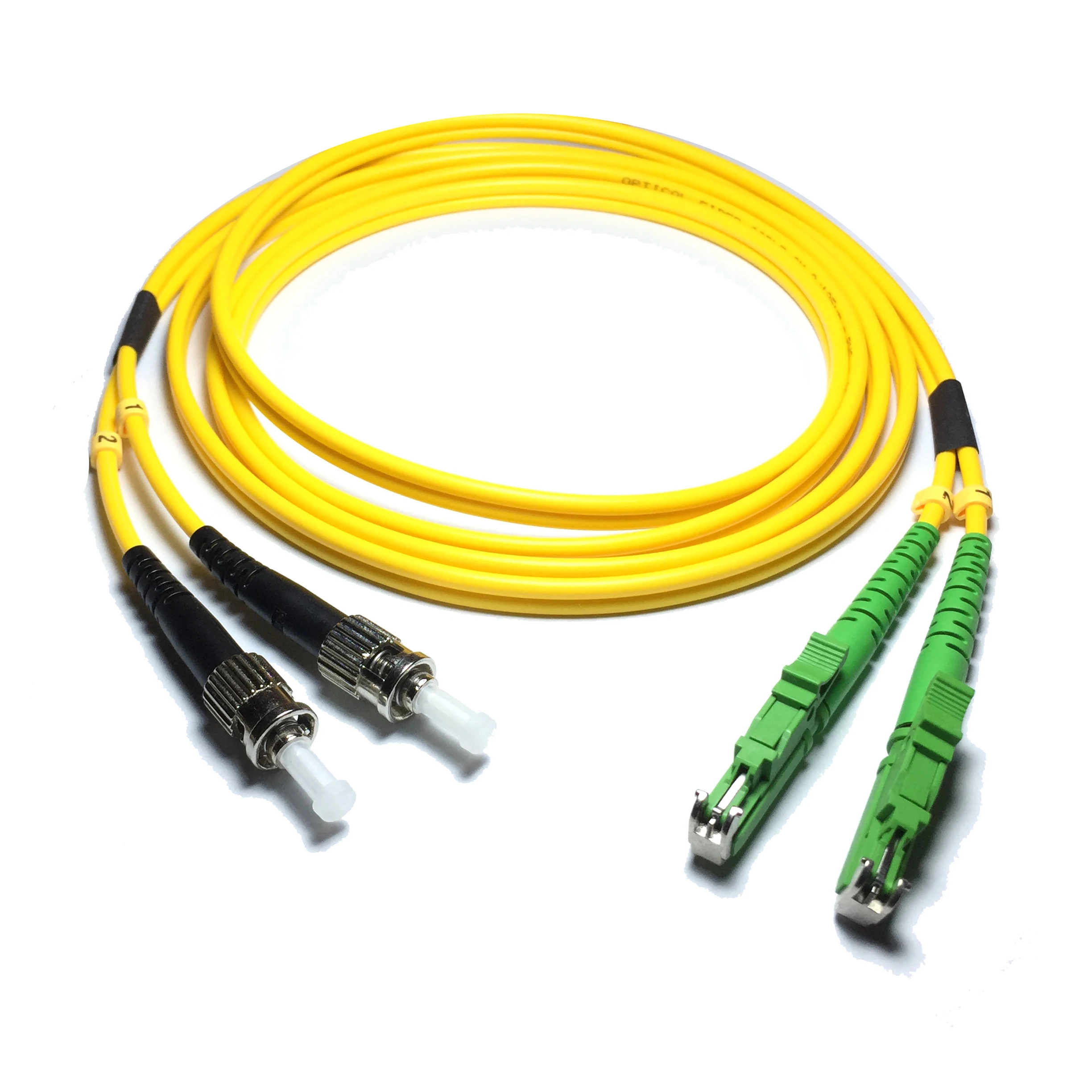 5pcs Duplex LSH(E2000)/APC-ST/UPC Fiber Patchcord-SM(9/125) G657B3, G657A2, G657A1 or G652D-1m, 2m or 5m-3.0mm Zipcord Cable