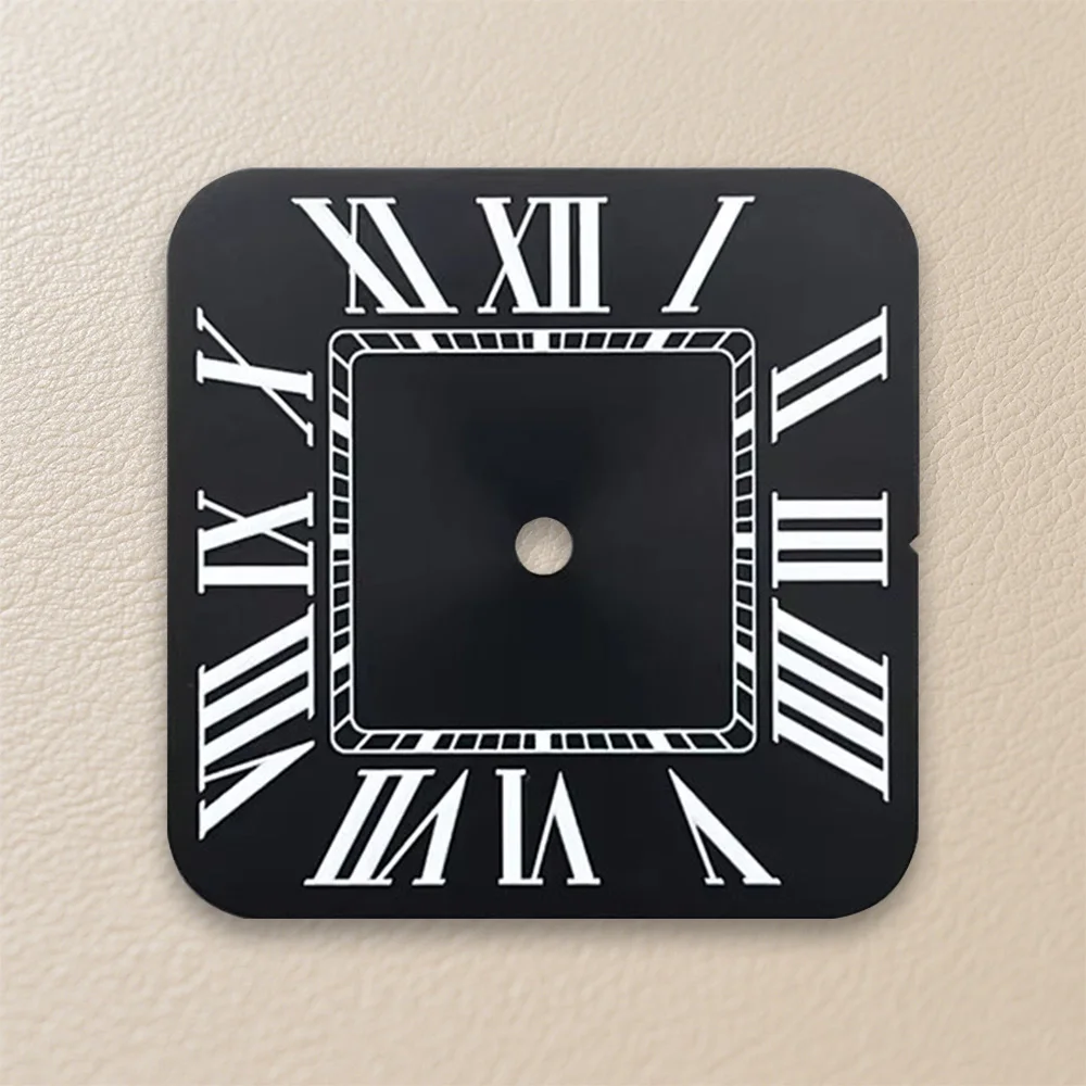 New 27mm Square S Logo Dial Sunburst Roman numerals Suitable For NH35/NH36 Japanese Automatic Movement Watch Modification