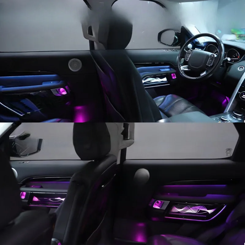 For Land Rover Discovery 5 L462 17-24 Model Car Interior Starry Sky Streamer Colorful Ambient LED Atmosphere Light