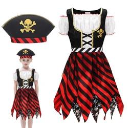 Girls Halloween Carnival Party Costume for Kids Children Pirate Cosplay Costumes Masquerade Performance Suit