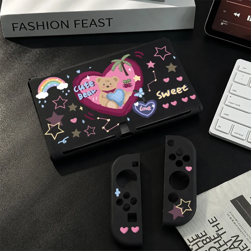 Split-type protective case Sweat Slip-Resistant Controller Case Detachable Joy-Con for Nintendo Switch OLED Dockable Cover