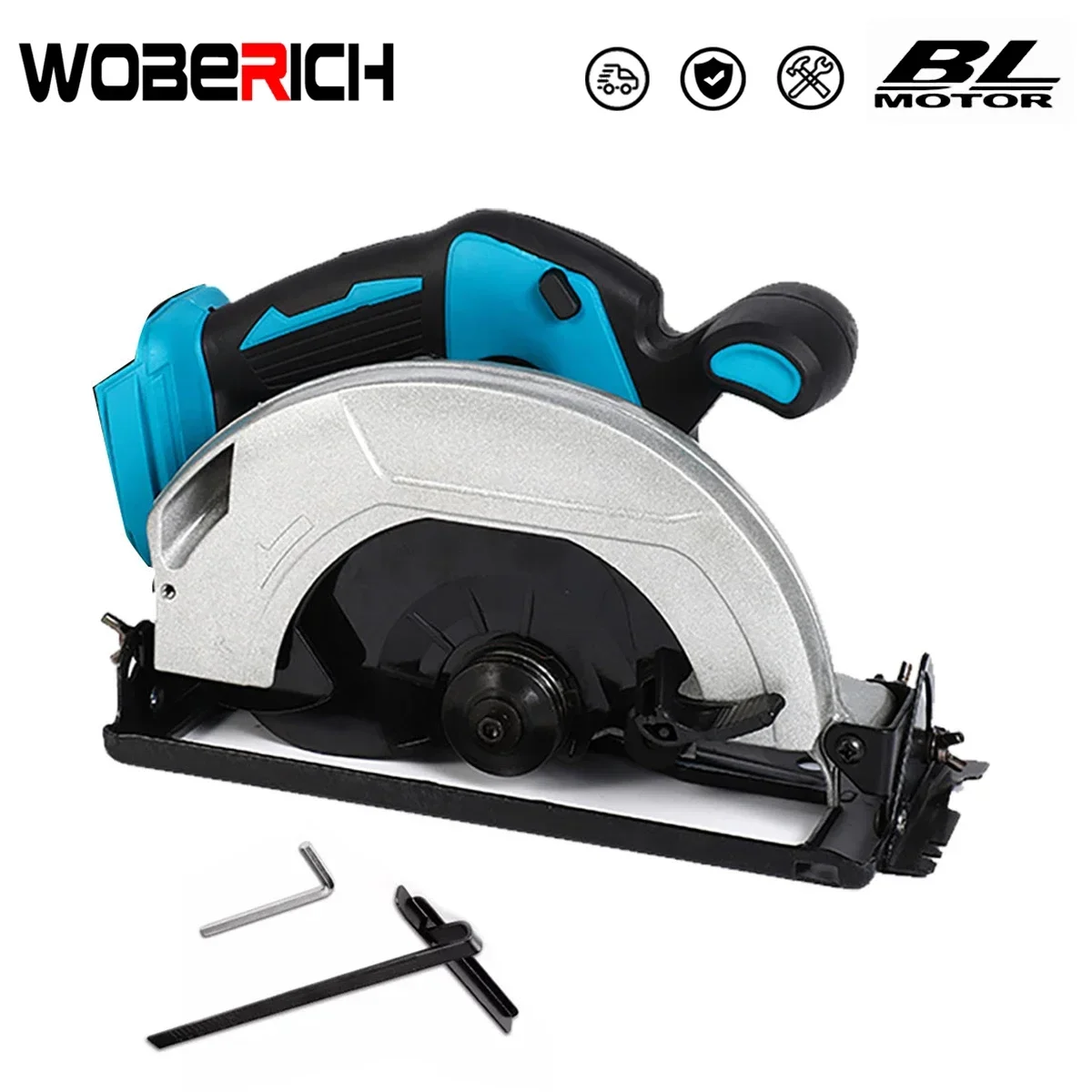 

Brushless 1200W Cordless Electric Circular Saw 180mm Saw Blade Cutting Woodworking For Makita 18V Battery By WOBERICH