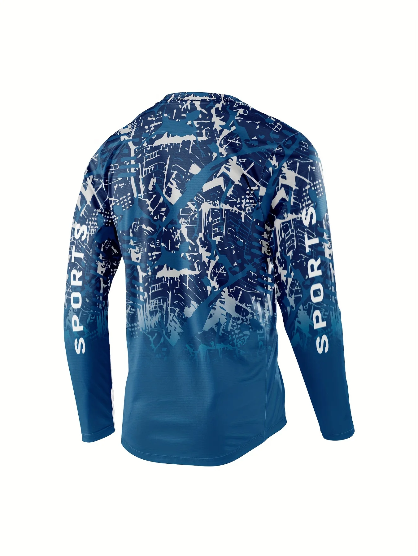 قميص رجالي مطبوع عليه رسومات المحيط بأكمام طويلة يسمح بالتهوية سريع الجفاف وممتص للعرق وأكمام طويلة لصيد الأسماك والمشي لمسافات طويلة في الهواء الطلق #3