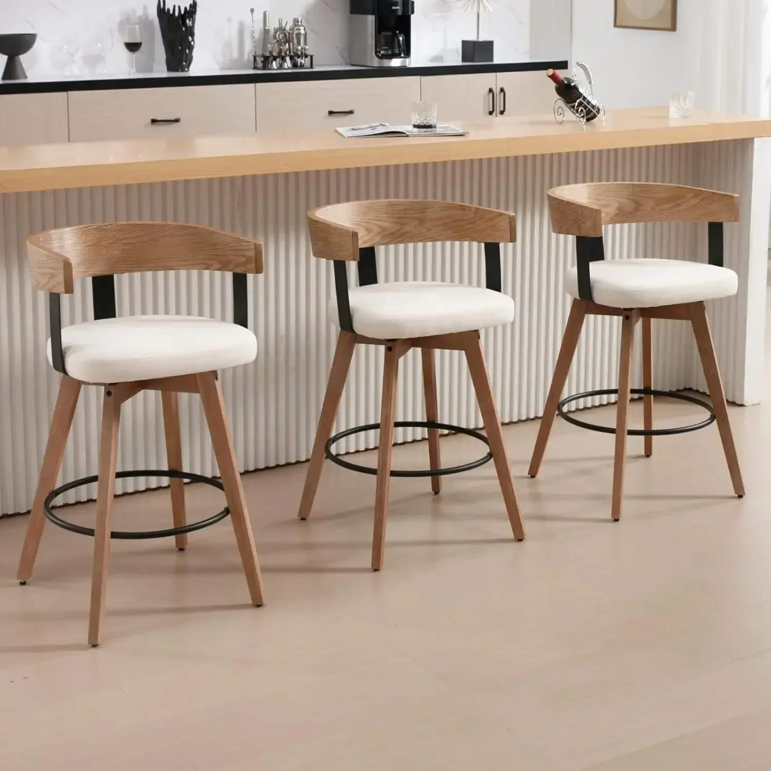 Swivel Bar Stools Set of 3-26