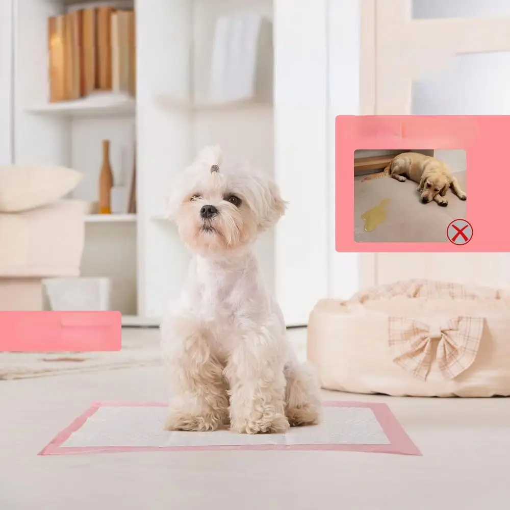 

100PCS Super Absorbent Pet Cushion Disposable Bamboo Charcoal Dog Training Pee Pad Thickened Blue/Pink/Grey Diaper Mats Puppy