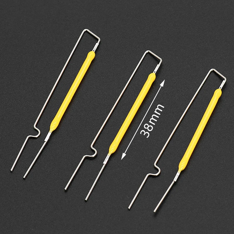 10PCS 3V 38mm Led Filament Bulb Lamp Parts Ceramic Spot Welding Filament Wire Lamp Filament Led Diode Partial Bulb Chip New