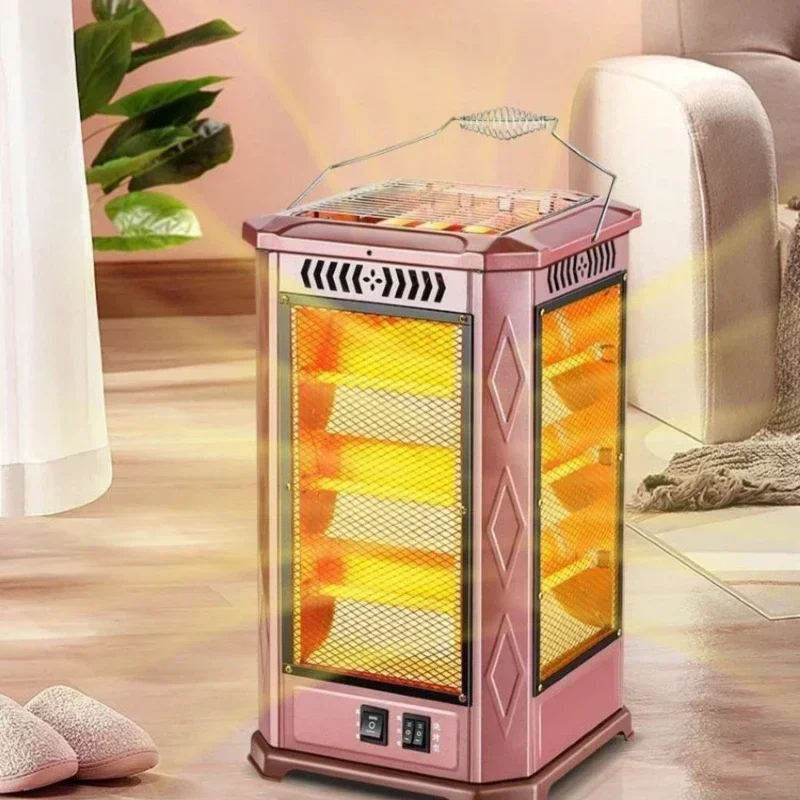 

220V Portable Electric Heater with 5-Side Heating, BBQ Type Grill Starter, Indoor Space Heater