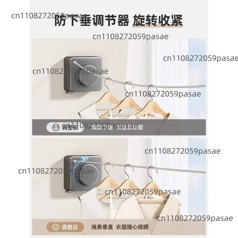 Clothesline, indoor window drying rack, balcony telescopic drying rack, clothes drying artifact