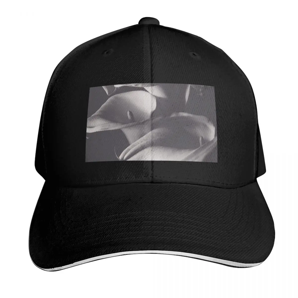 Calle lilies, photo, fine art, three flowers photography, still life, nature lover, Robert Mapplethorpe style Baseball Cap