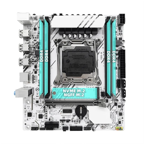 Комплект материнской платы ZSUS X99-W с процессором LGA2011-3 Xeon E5 2680V4 DDR4 16 ГБ (1*16 ГБ) 2133 МГц ОЗУ NVME M.2 SATA материнская плата iphone 7 plus купить - №9