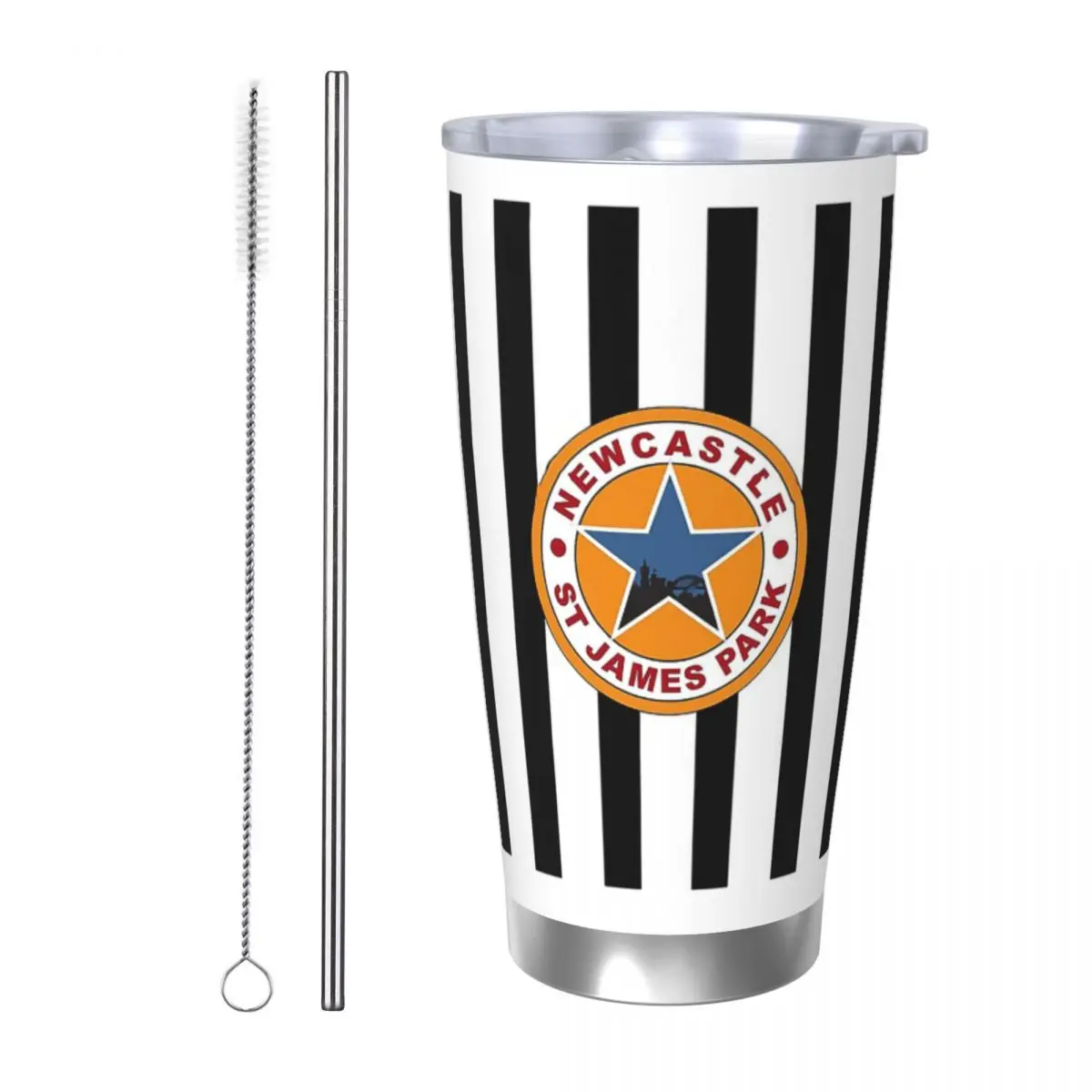 Magpies Newcastle - Newcastle Magpies Stainless Steel Tumbler Vacuum Insulated Mugs Thermal Cold Cup Straw With Lid 20oz