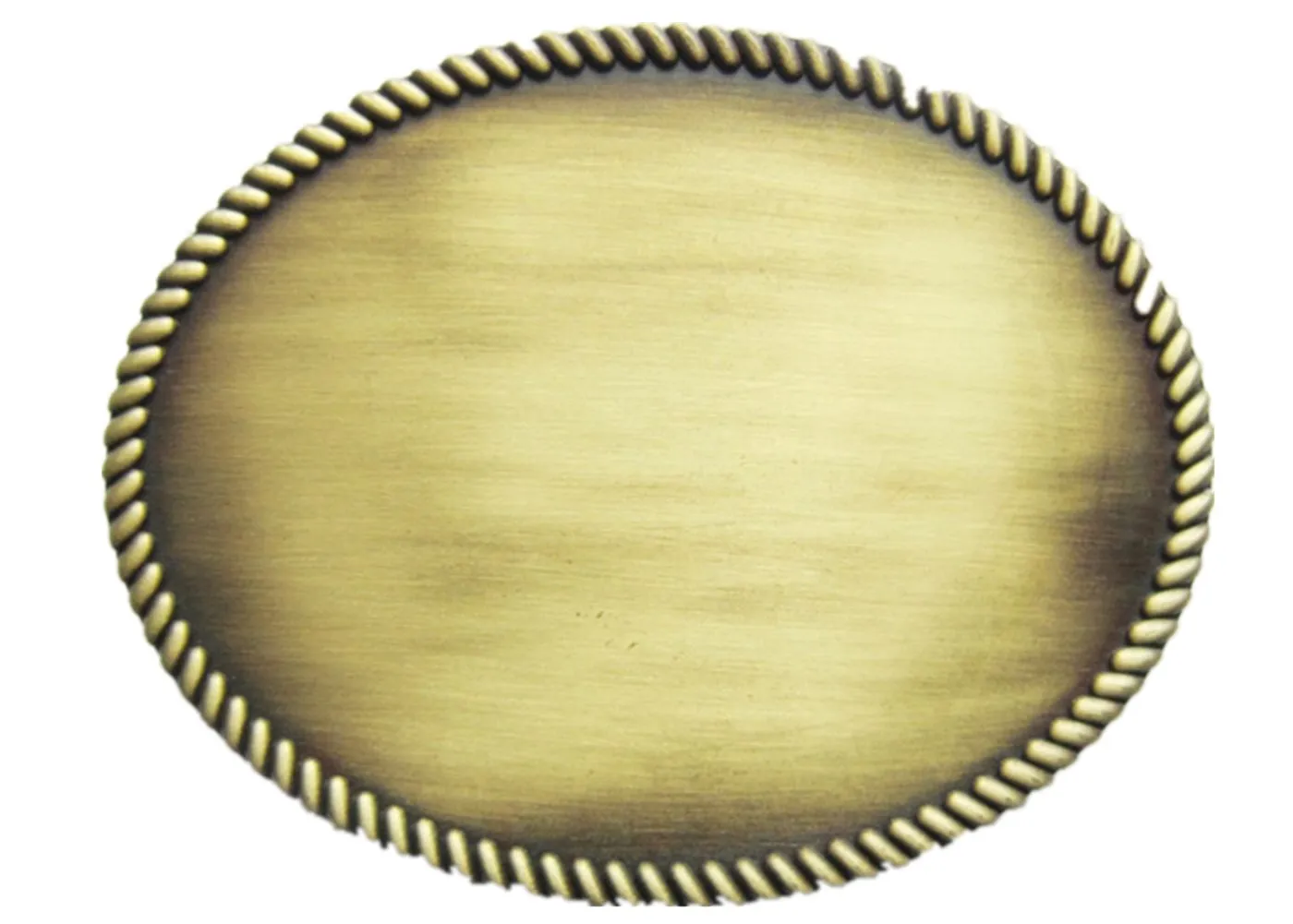 Antique Bronze Plated Western Rope Oval Blank Custom Belt Buckle also Stock US BK-BL005AB Free Shipping