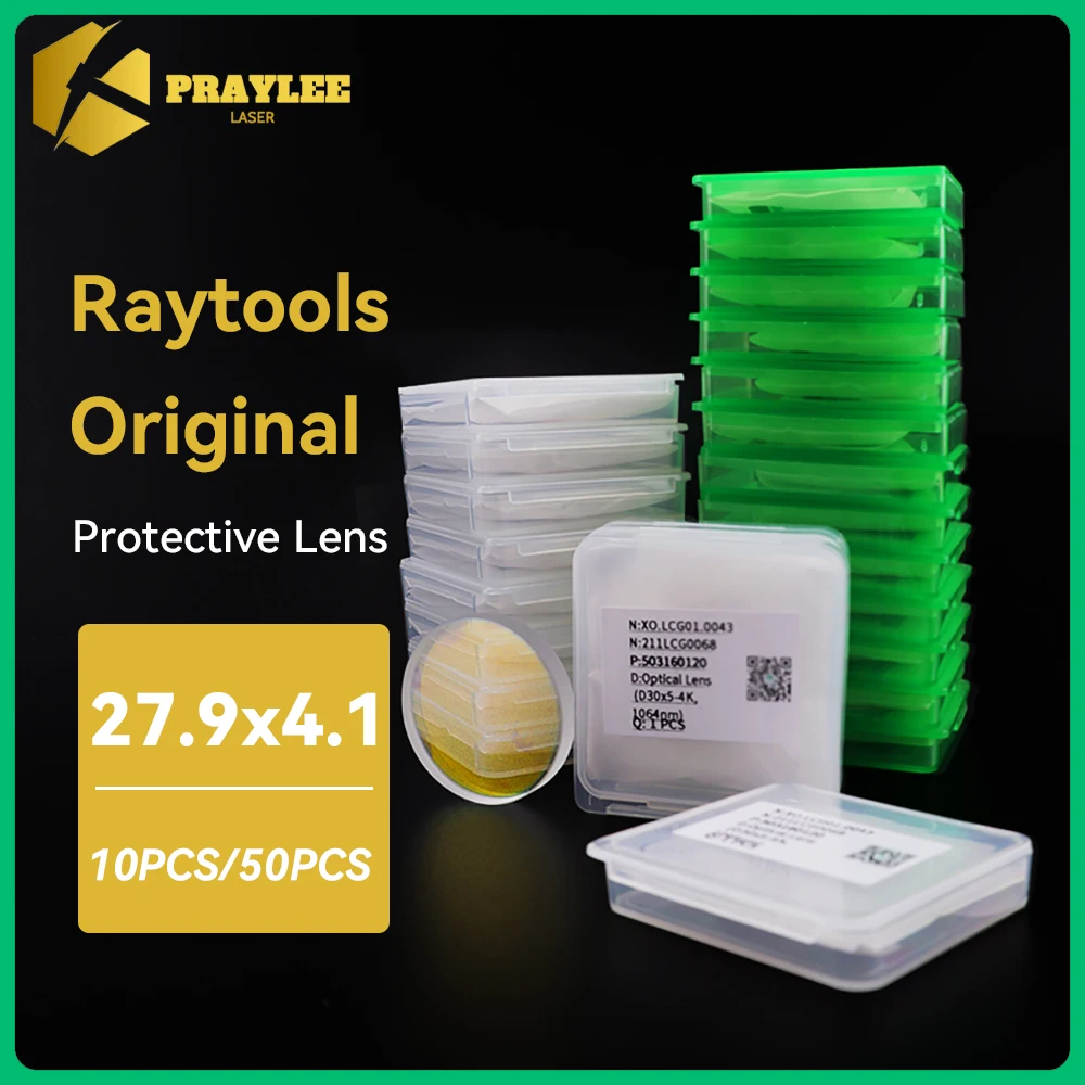 Original Raytools Lens 24.9x1.5 27.9x4.1 Fiber Laser Protective Windows 211LCG0037 Raytools BM111 BM109 Laser Cutting Head