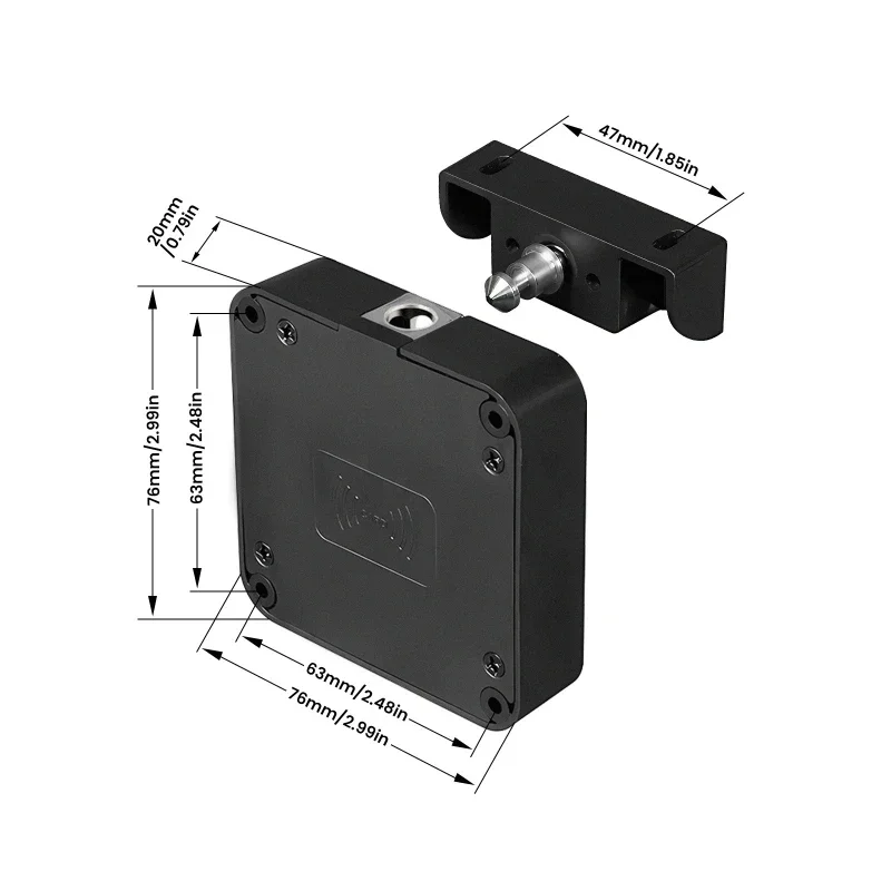 Tuya Bluetooth Smart Cabinet Door Lock,App Remote Control Monitoring,Keyless IC Card Unlock Door Locker Furniture Drawer Lock