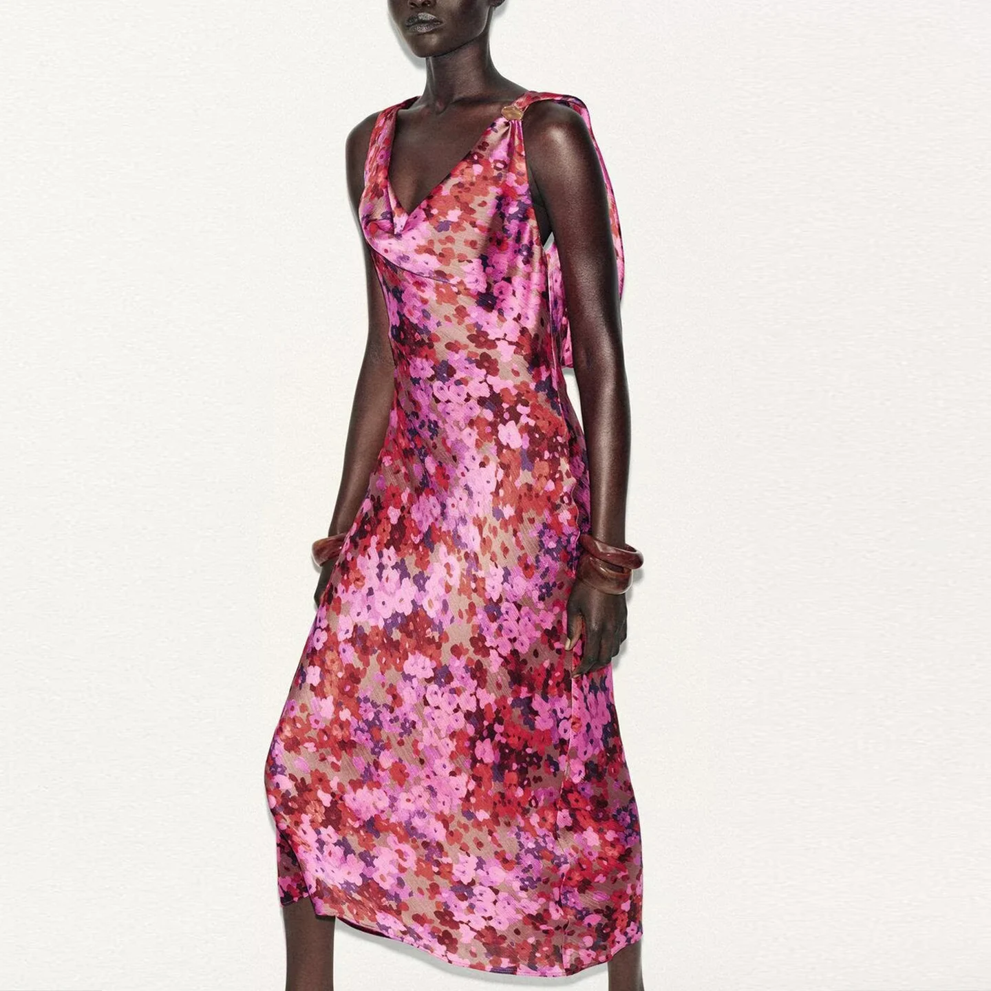 Z Mujer Faion Estampado floral Midi Dr Casual Sle Svel Dr Ele Aosphere Señoras Dr Temporada de otoño