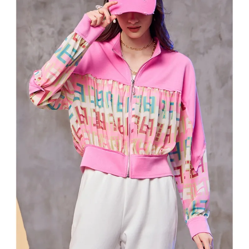 

Clothing New Fashion Casual Jacket Splicing Sweet Short Coat Women Spring Summer