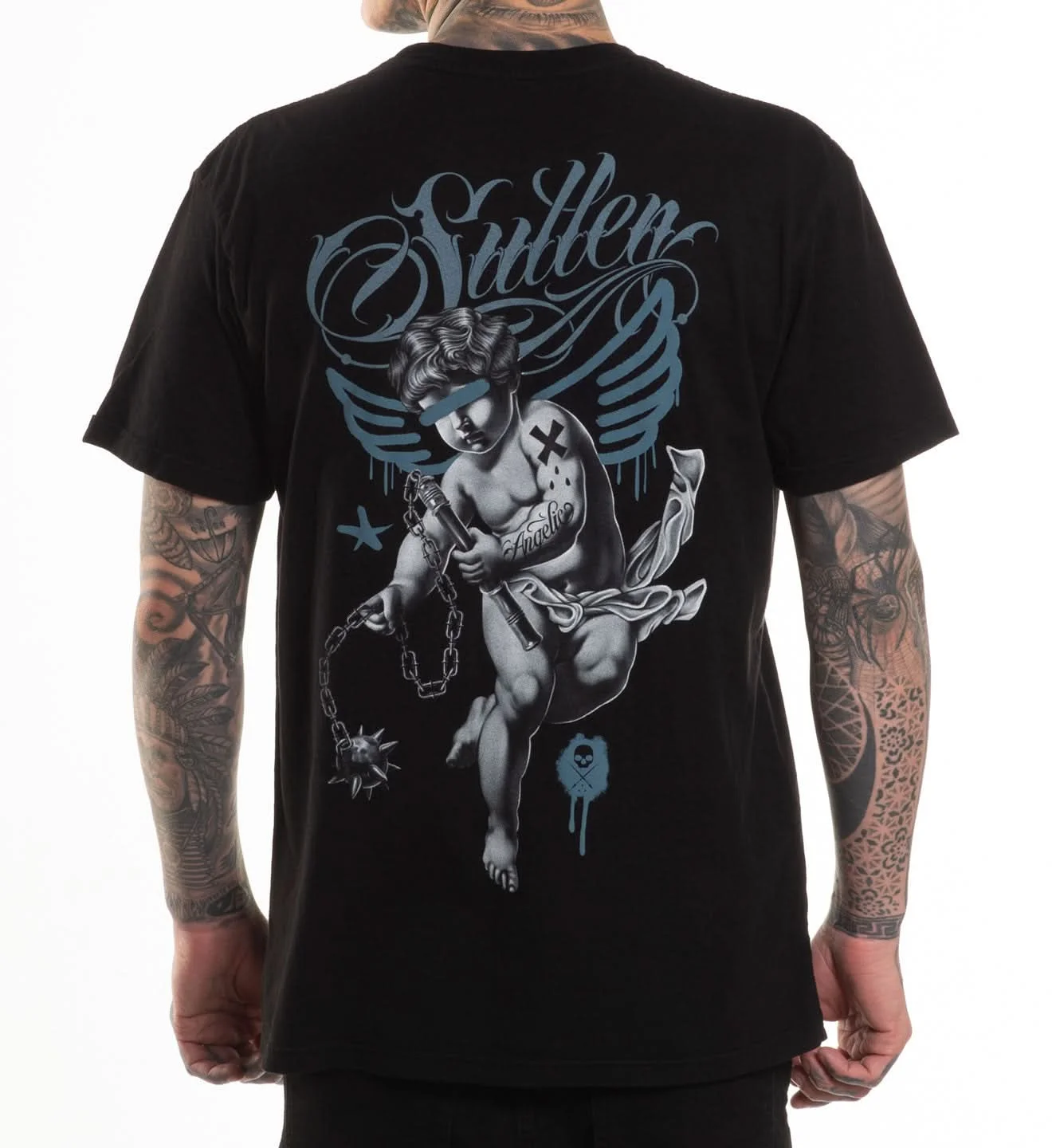 Angelic Premium Tattoo Art Street Trend Fashion Casual T-Shirt Men's and Women's Luxury Brand Top
