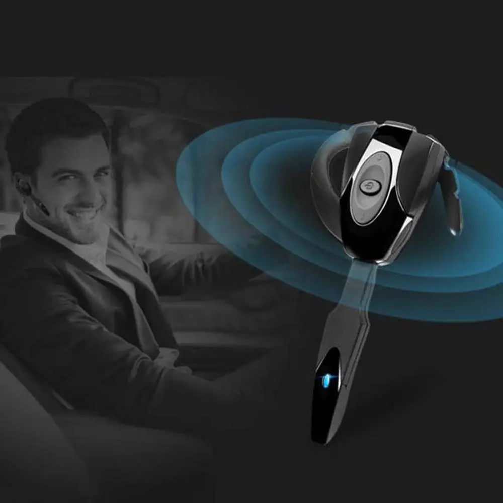 Microphone Handsfree Rechargeable Wireless Bluetooth Headset Wireless Headphones Business Bluetooth Headset Bluetooth Earphones