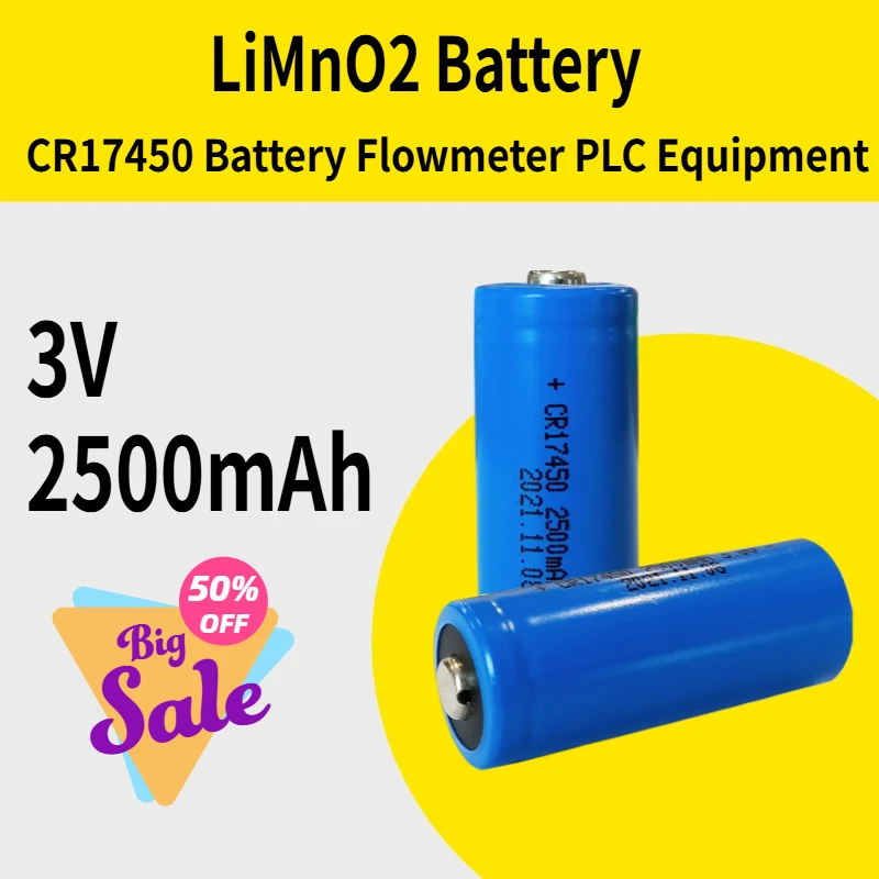 

NEW CR17450 3V 2500mah Column Lithium Manganese Battery Intelligent Water Meter Instrument, Battery Flowmeter PLC Equipment