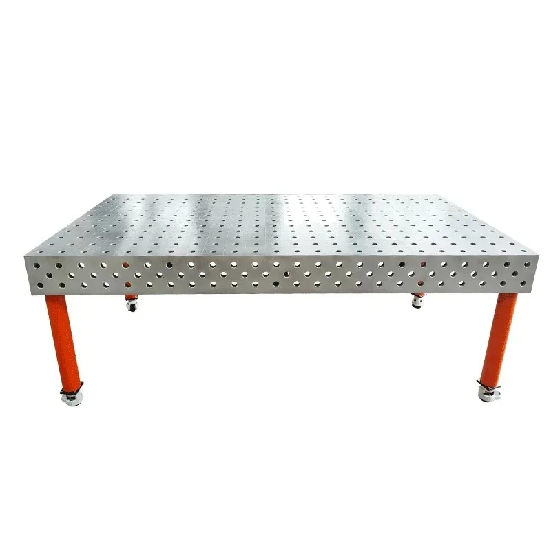 Custom Size 3D Welding Table With Rail Moving System Multi Hole Positioning Workbench With Fixture