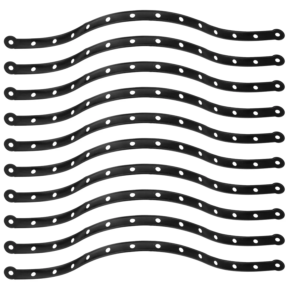 10 Pcs Clothing Store Hanger Connection Strip Clothes Trouser Clip Hanging Set Connector Strips Suit Black