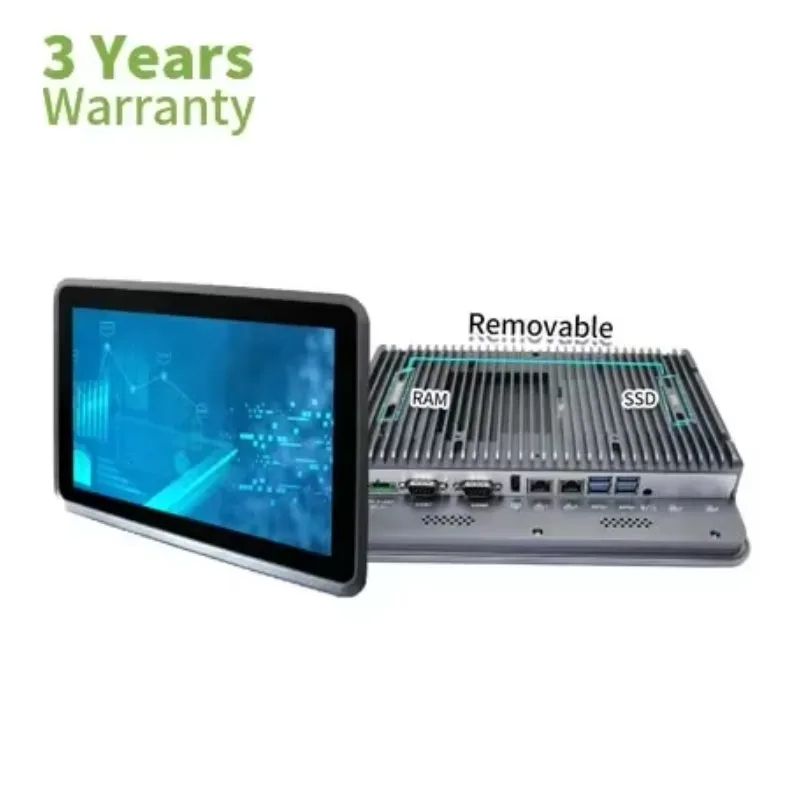 رائجة البيع Win11 الكل في واحد الكمبيوتر الصناعي 4205U ثنائي النواة 10.1 بوصة جدار جبل بدون مروحة بالسعة لوحة شاشة لمس الكمبيوتر
