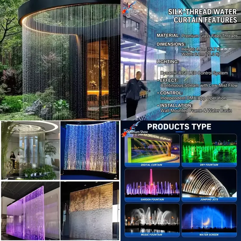 Decorative Water Cascade Outdoor Indoor Landscaping Pool Water Waterfall
