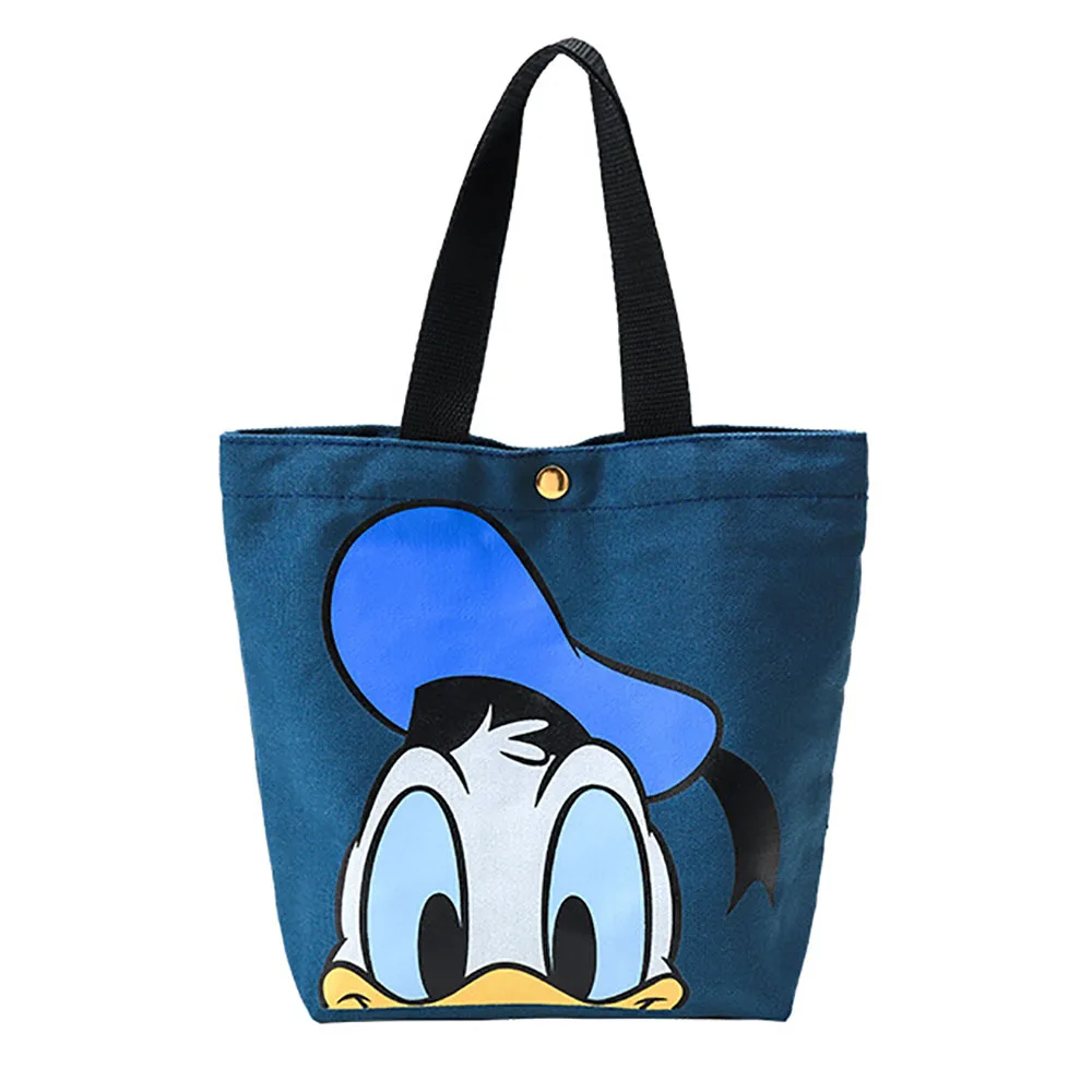 Disney Women Canvas Handbags Mickey Mouse Cute Shoulder Bag Travel Shopping Storage Bag Bento Canvas Bag Girls Students Totes