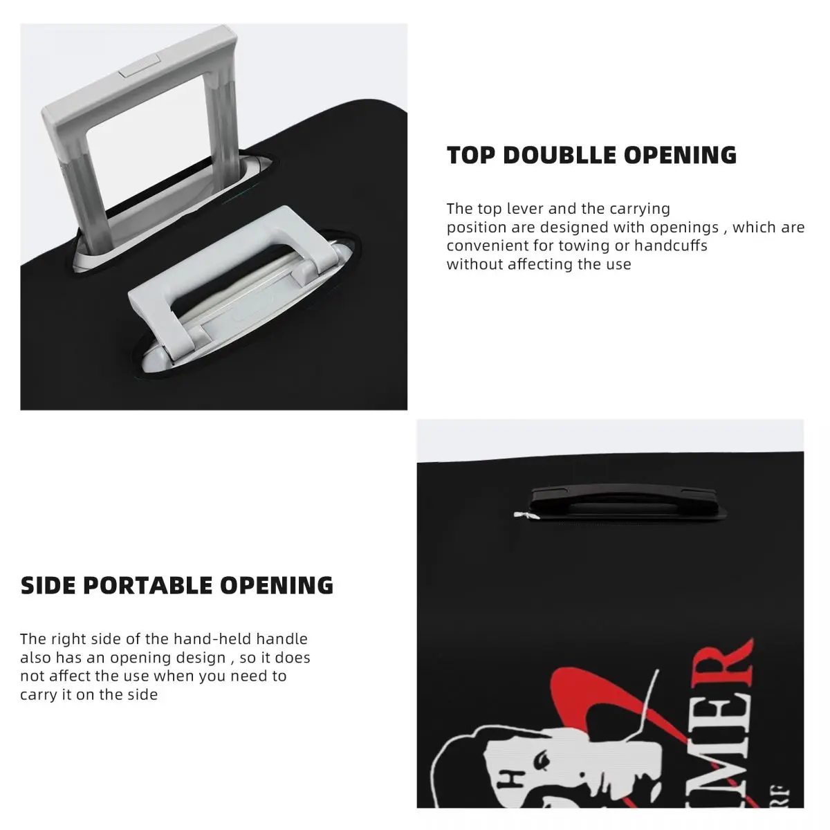 アーノルド・リマー レッドドワーフ スメッグヘッド ロゴ スーツケースカバー 保護弾性旅行荷物プロテクターカバー 18-32インチ用