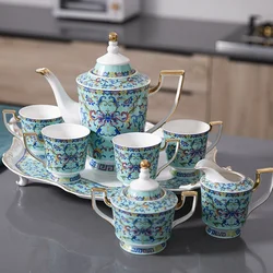 Colorido Fino Osso China Conjunto De Copo De Café, Copos De Cerâmica, Pratos De Porcelana, Porcelana De Luxo, Atacado