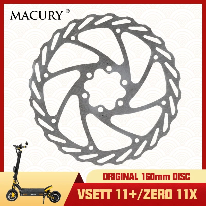 Universal 160mm Disc Brake Rotor for VSETT 11+ ZERO 11X KAABO Wolf Warrior Wolf King GT Electric Scooter Bicycle