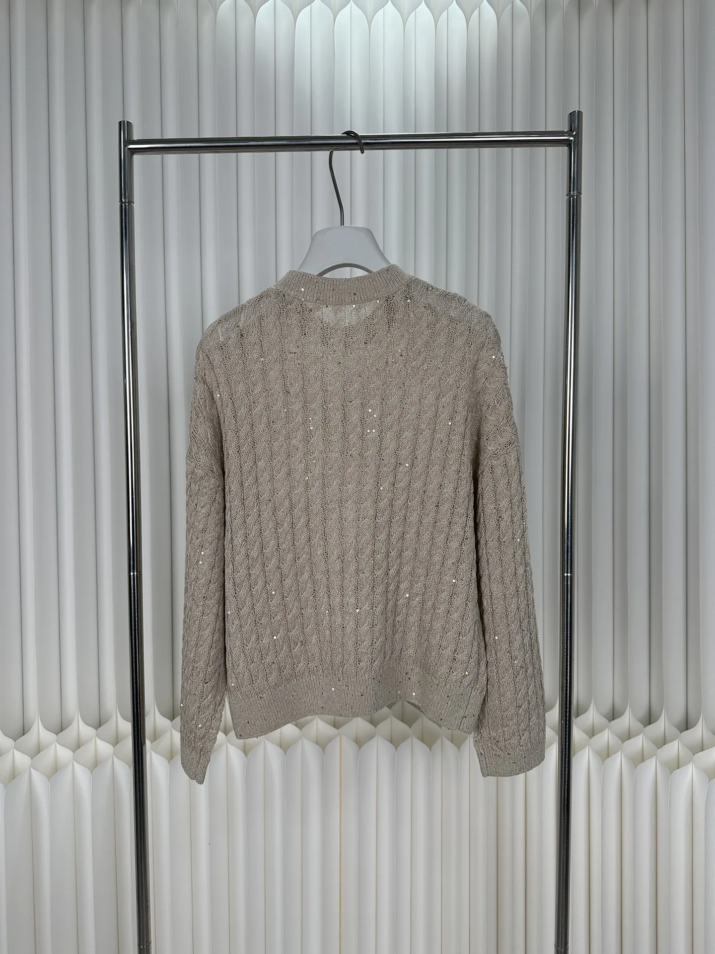 

2026 Spring/Summer New Arrivals: Women'S Simple, Casual, And Stylish Linen Knit Sweater — Crew Neck, Long Sleeve