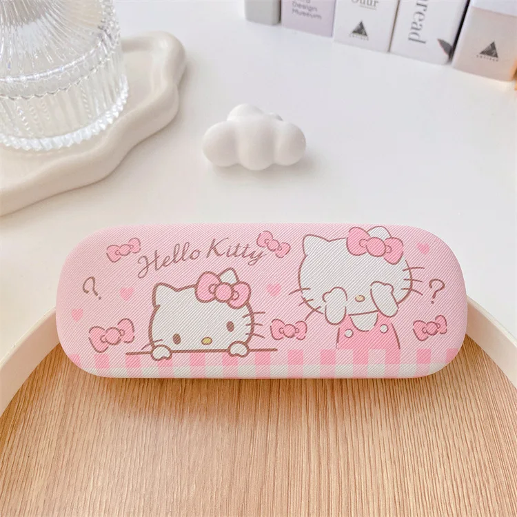 Estuche de gafas de concha dura Kawaii Sanrio, bolsa protectora de gafas de dibujos animados para Niña y Adolescente